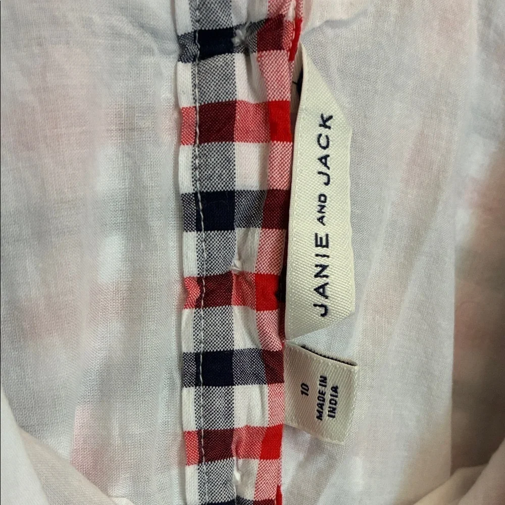 Janie and Jack Red and Blue Plaid Dress